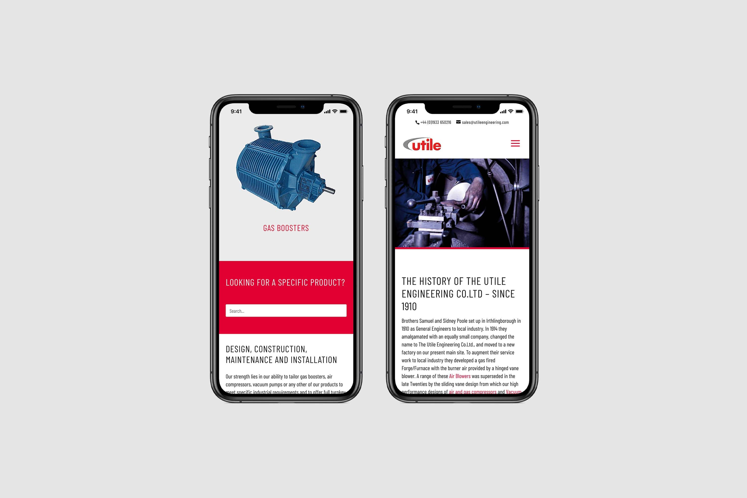 Utile Engineering website