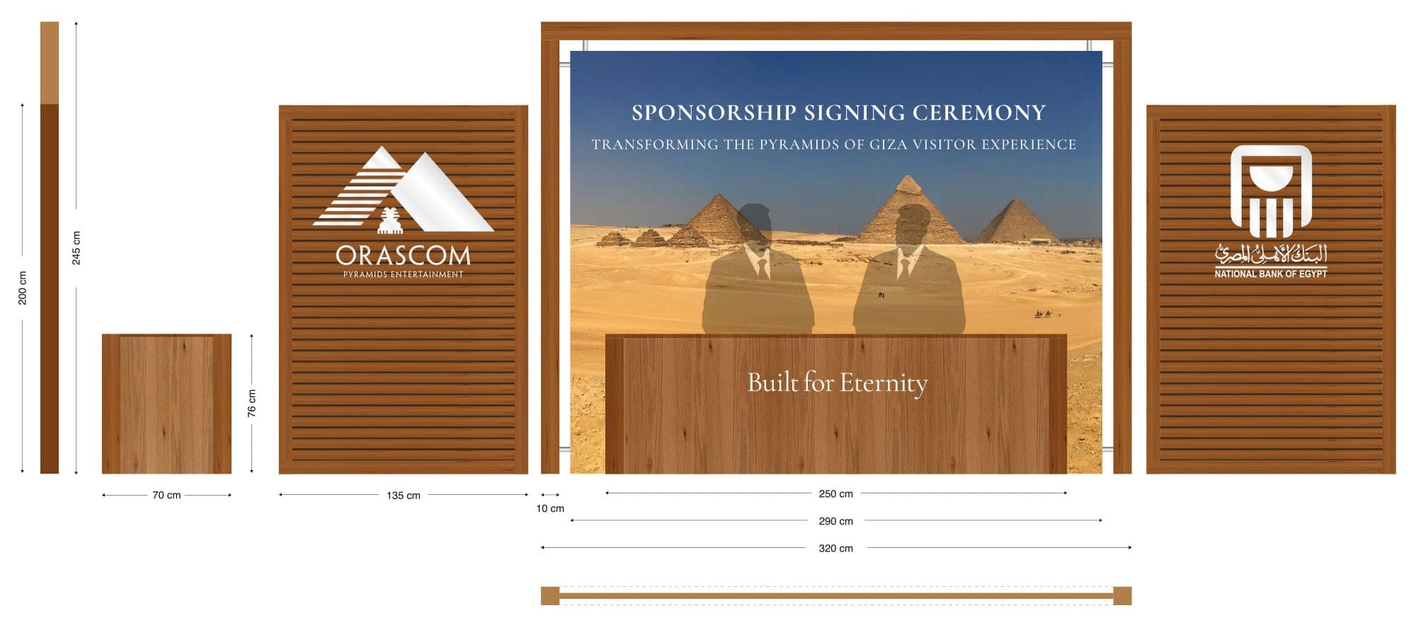 OPE x NBE Sponsorship event backdrop drawing