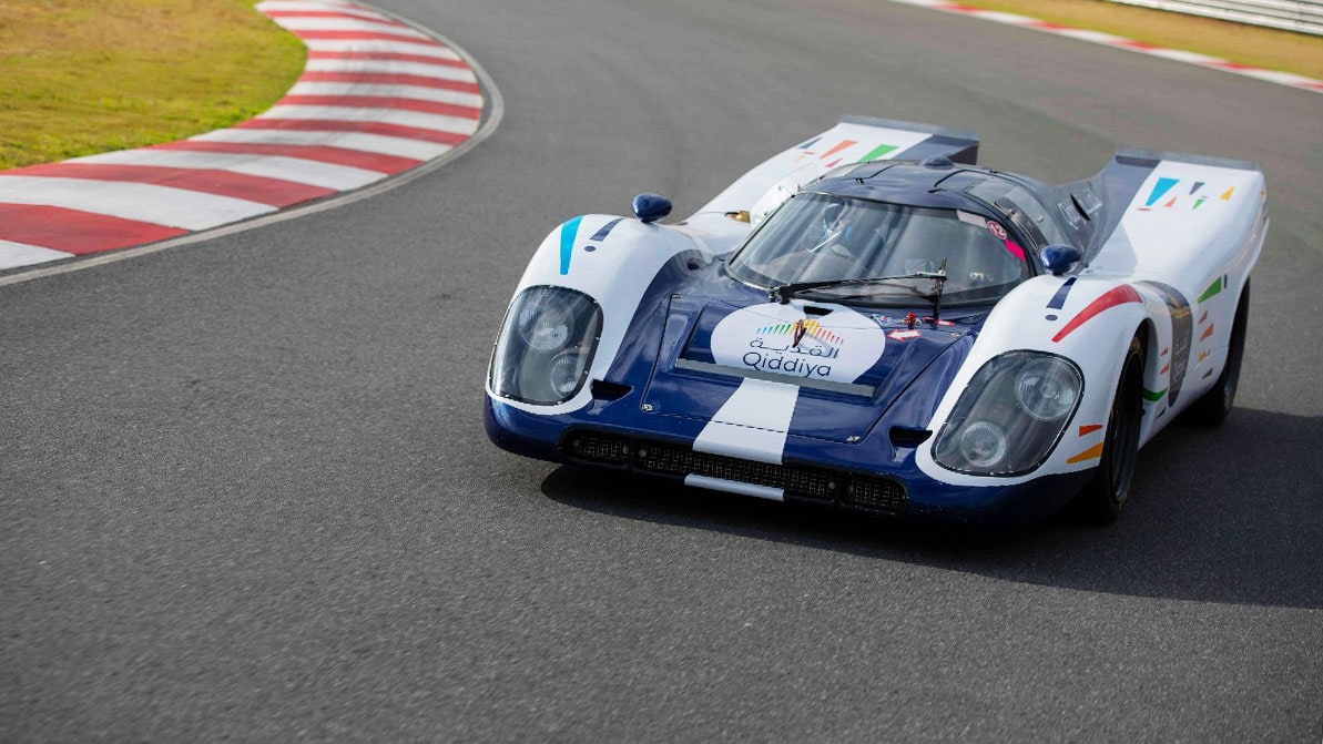 Qiddiya Lola T70 White and Blue Livery